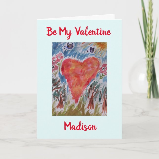 Cartão Coração da Placa de Namorados Planeta (Frente)