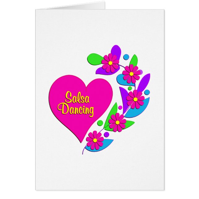 Cartão Coração da salsa (Frente)