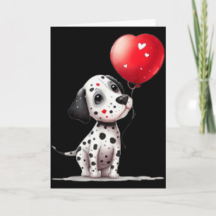 Cartão Coração de Amor Dalmatiano para o Dia dos Namorado