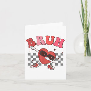 Cartão Coração de Bruh Dabbing Engraçado Crianças Meninos