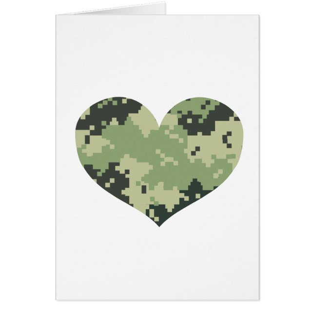 Cartão Coração de Camo (Frente)