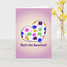 Cartão Coração de Confete Macaron Personalizado Dia dos N