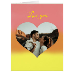 Cartão Coração de Foto do dia de os namorados