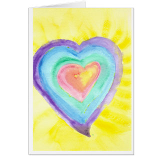 Cartão Coração de incandescência