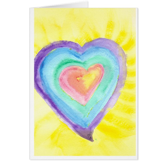 Cartão Coração de incandescência (Frente)