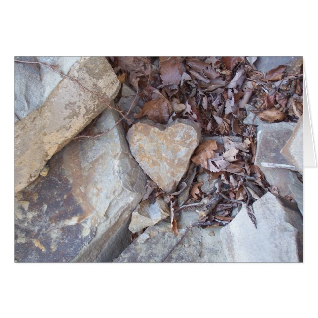 Cartão Coração de pedra (Frente Horizontal)