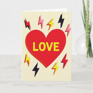 Cartão Coração de Raio de Amor Carta