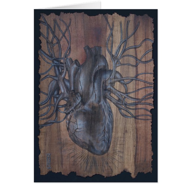 Cartão Coração de sangramento (Frente)