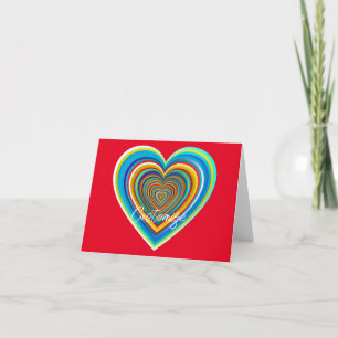Cartão Coração de São Valentim Multicolorido Thunder_Cove