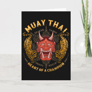 Cartão Coração de um Campeão - Kickboxing e Muay Thai Oni