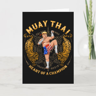 Cartão Coração de um Campeão - Kickboxing e Muay Thai ver