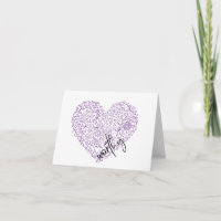 Coração Digno (roxo) de 5" x 7"