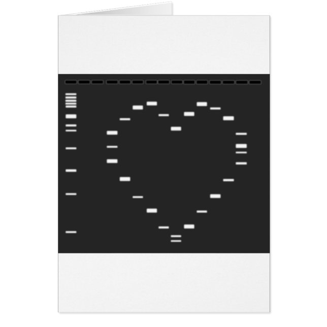 Cartão Coração do ADN no gel do agarose (Frente)