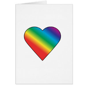 Cartão Coração do arco-íris