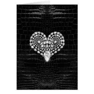 Cartão Coração do diamante