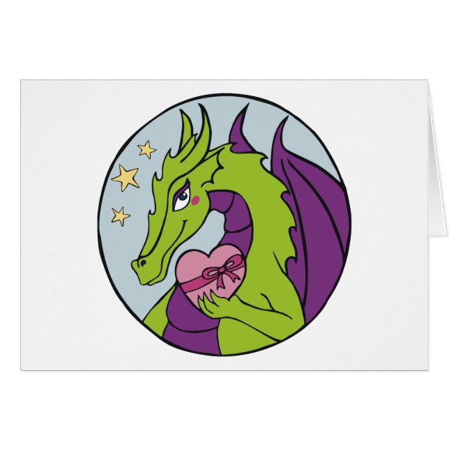 Cartão Coração do dragão (Frente Horizontal)