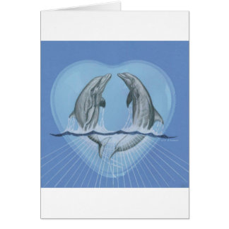 Cartão Coração do golfinho