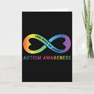 Cartão Coração do Infinito Amor Conscientização do Autism