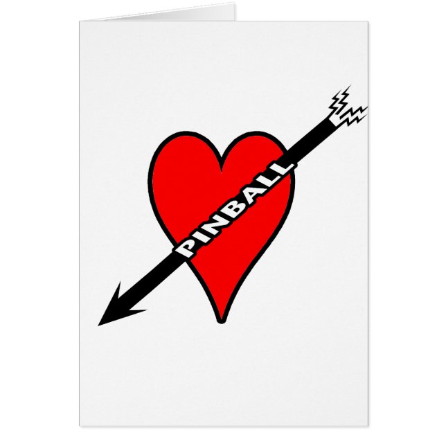 Cartão Coração do Pinball (Frente)