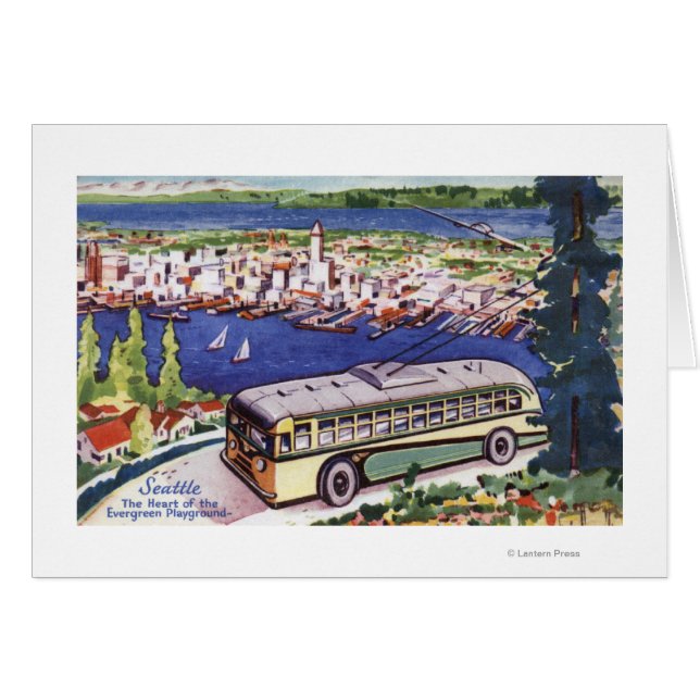 Cartão Coração do Playground Evergreen (Frente Horizontal)