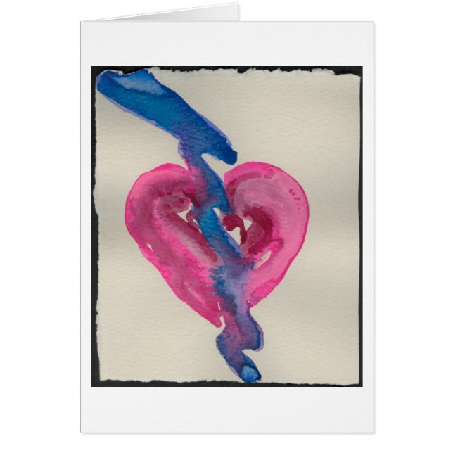 Cartão Coração do relâmpago mim (Frente)