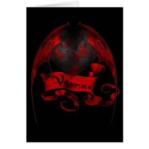 Cartão Coração do vampiro