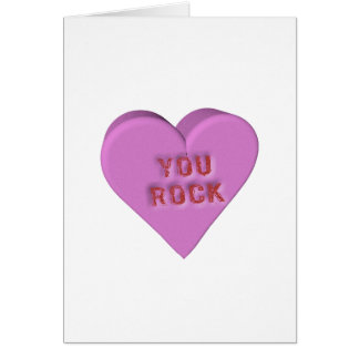 Cartão Coração dos doces "VOCÊ ROCHA "
