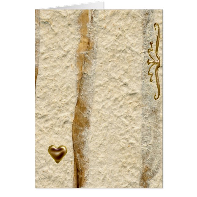 Cartão Coração Dourado (Frente)