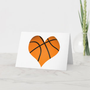 Cartão Coração em Forma de Basquete