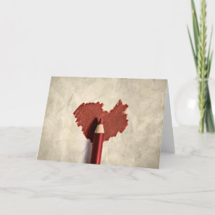 Cartão Coração Escrevado