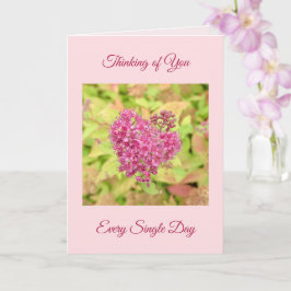 Cartão Coração Flor Natural - perfurado pela seta.