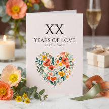 Coração Floral Aniversário Personalizado