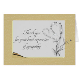 Cartão Coração Floral Russo Simples, Obrigados para Simpa