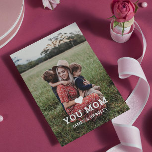 Cartão Coração FOFO AMOR MÃE Foto Dia das Mães