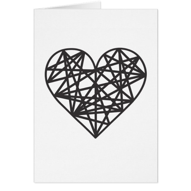 Cartão Coração geométrico (Frente)