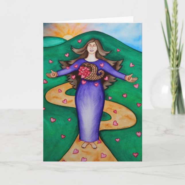 Cartão Coração Grateful (Frente)