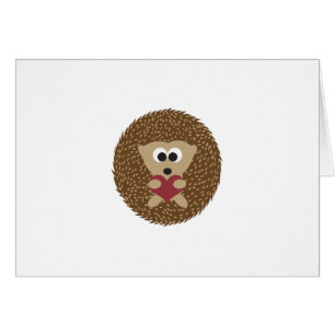 Cartão Coração Hedgehog Hugging