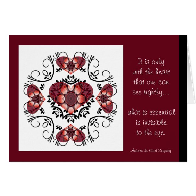 Cartão Coração Kaleidoscopic Card.4 (Frente Horizontal)