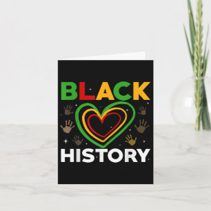 Cartão Coração Mãos Africano Heritage Black Histor