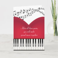 Coração Musical Do Piano Para Aniversário