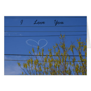 Cartão Coração no céu