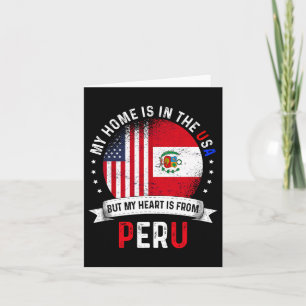 Cartão Coração Patriota Americano Peruano É Da Bandeira D
