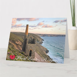 Cartão Coração Personalizado Wheal Coates St Agnes Cornwa
