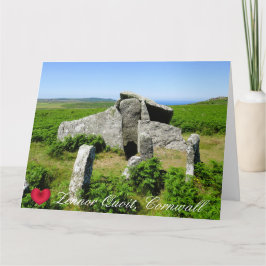 Cartão Coração Personalizado Zennor Quoit Megálito Foto C
