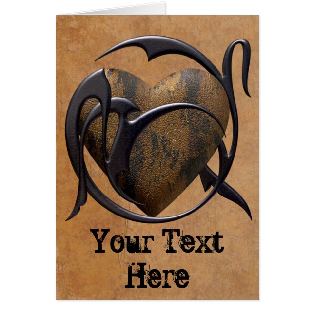 Cartão Coração prendido (Frente)