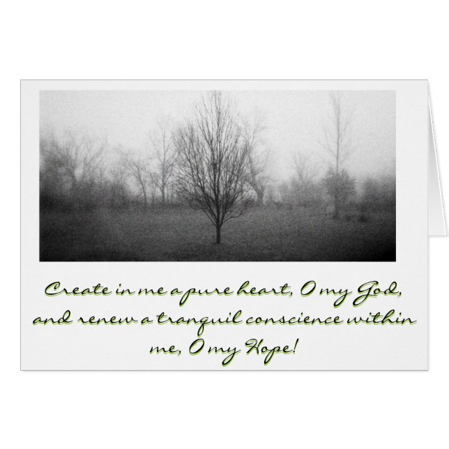 Cartão Coração Puro (Frente Horizontal)