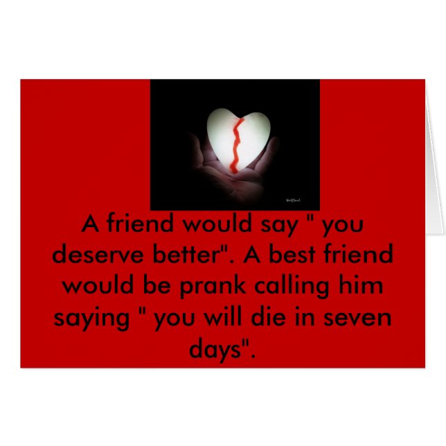 Cartão Coração quebrado (Frente Horizontal)