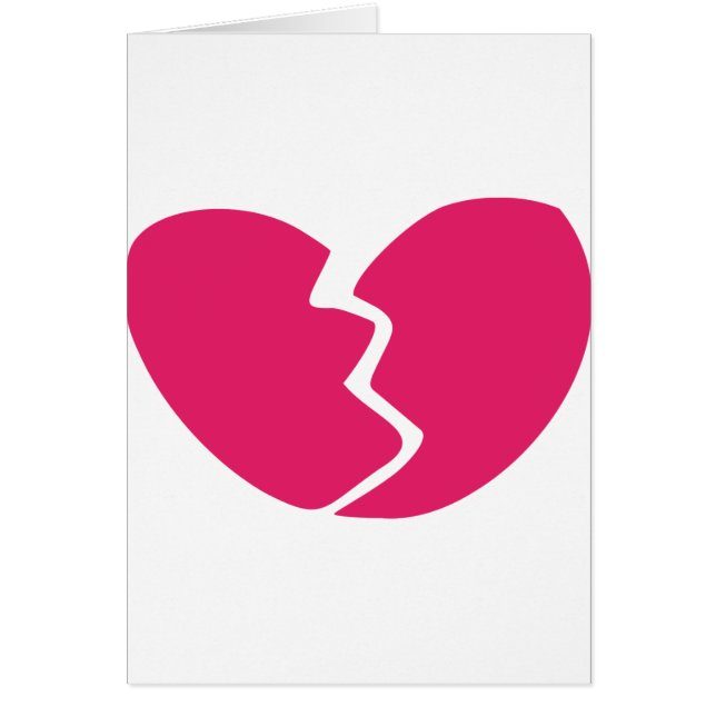 Cartão Coração quebrado (Frente)