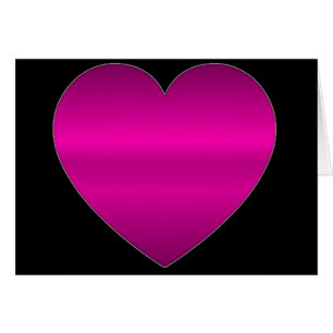 Cartão Coração Rosa Brilhante