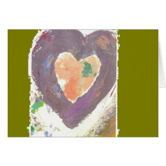 Cartão coração roxo